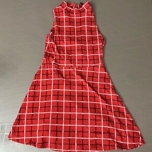 Medium red plaid dress
